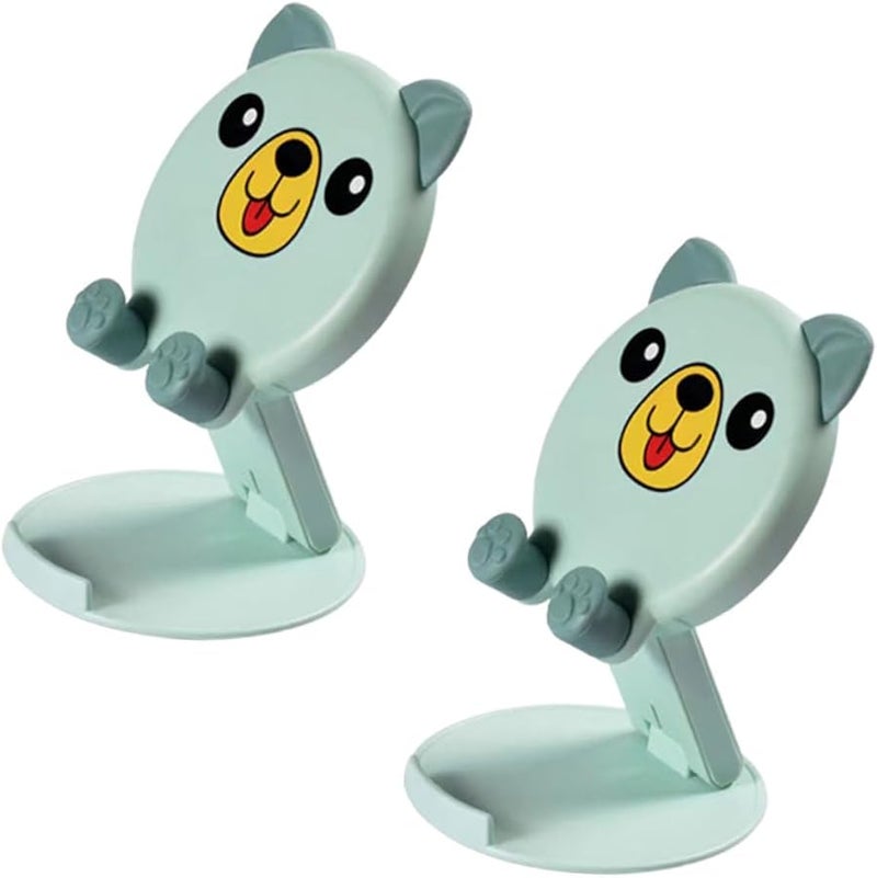 2Pcs Cute Animal Folding Phone Holder Portable Desktop Stand Stable Support - Image 1